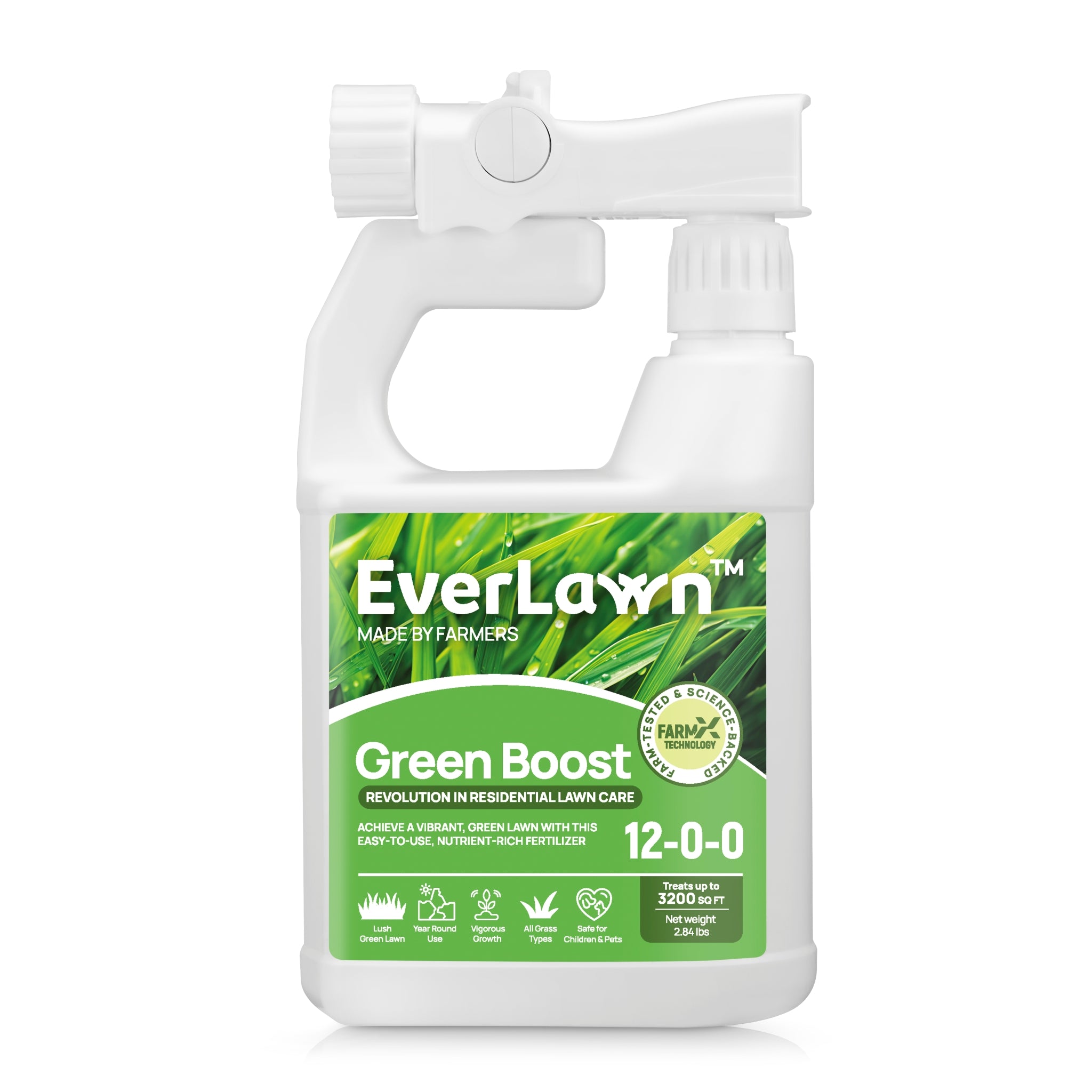 Everlawn's GreenBoost 12-0-0 Liquid Fertilizer with 3% Iron and 1% Manganese